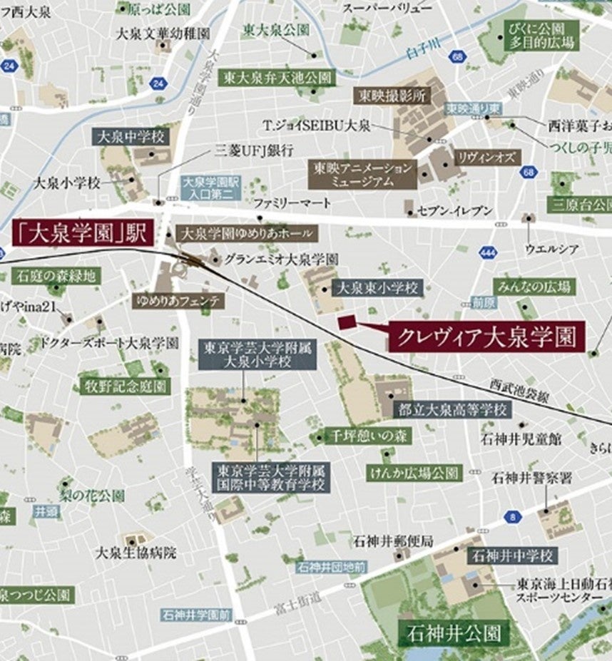 「クレヴィア大泉学園」現地案内図