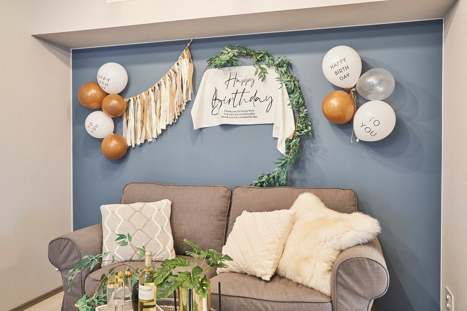 パーティ時はフォトジェニックな空間に