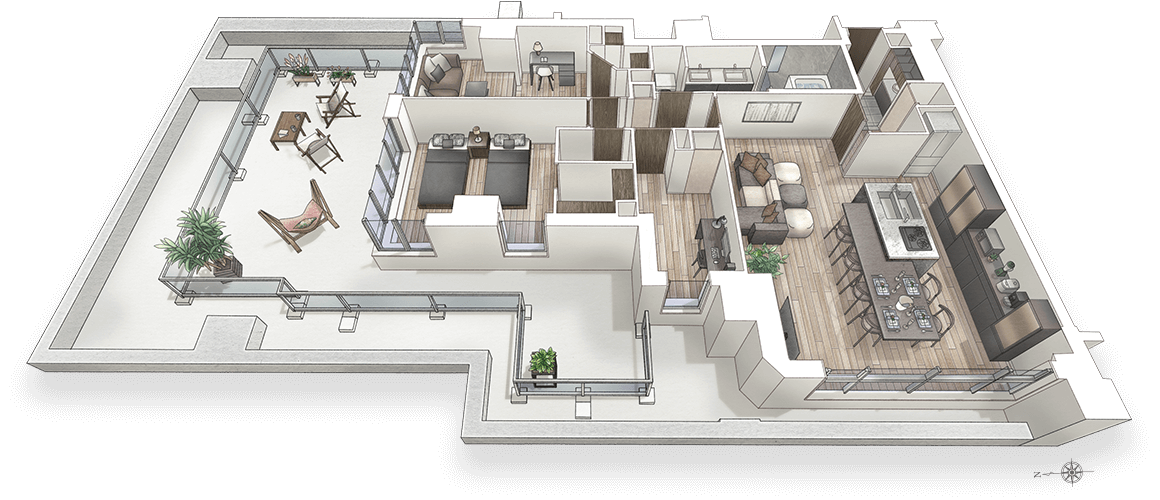 Trタイプ 間取りイラスト