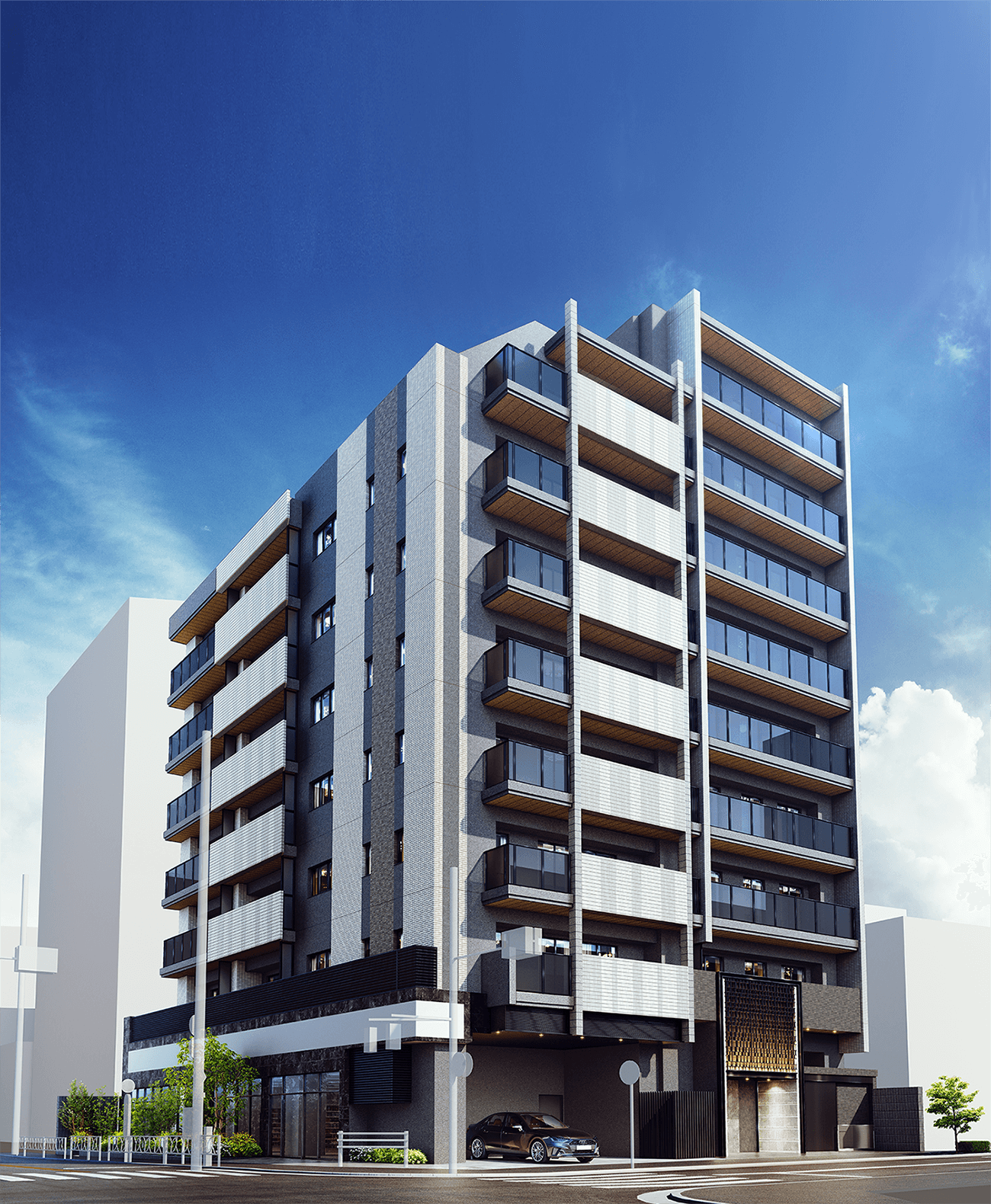 ｢クレヴィア中野新橋｣外観完成予想CG