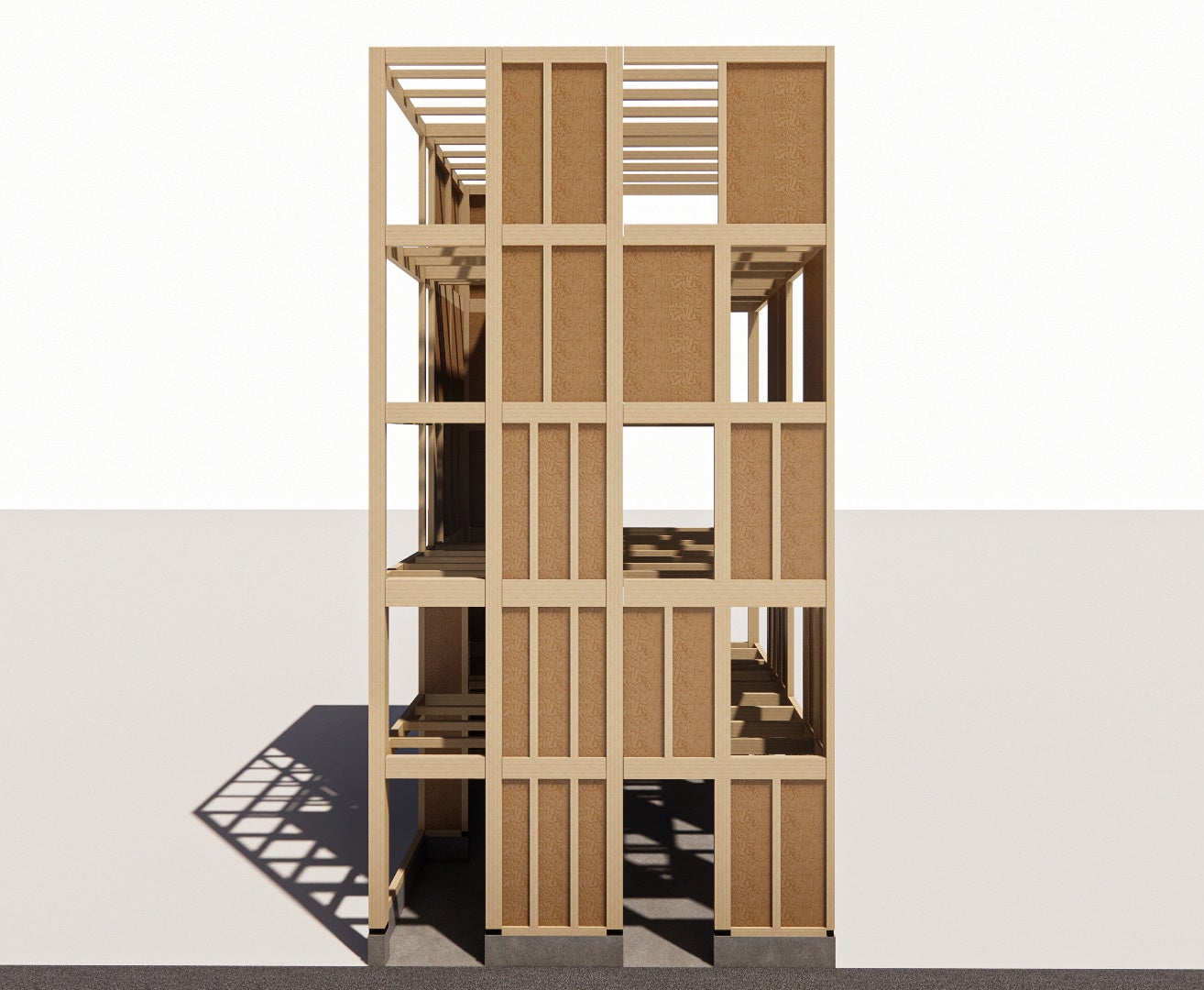 「SE構法」木造5階建　事務所ビルのモデルプラン