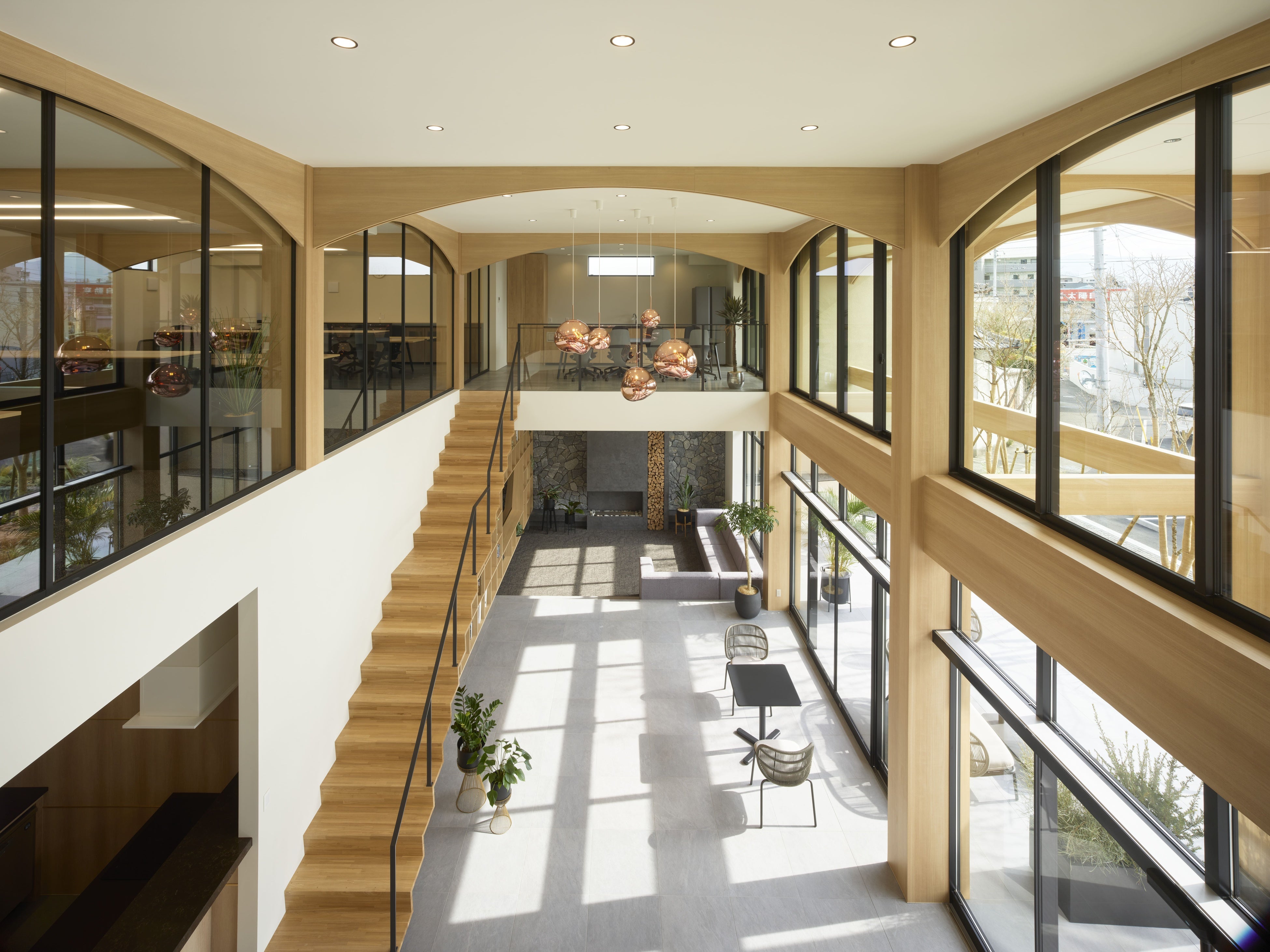 SE構法による大規模木造建築事例：社屋