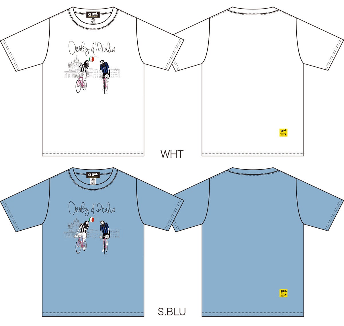 イタリアの“伊達男”な雰囲気でルーズに着崩すアイテムとして使えるTシャツ。「マリア・ローザ」をイメージしたピンクフレームがチャームポイント。