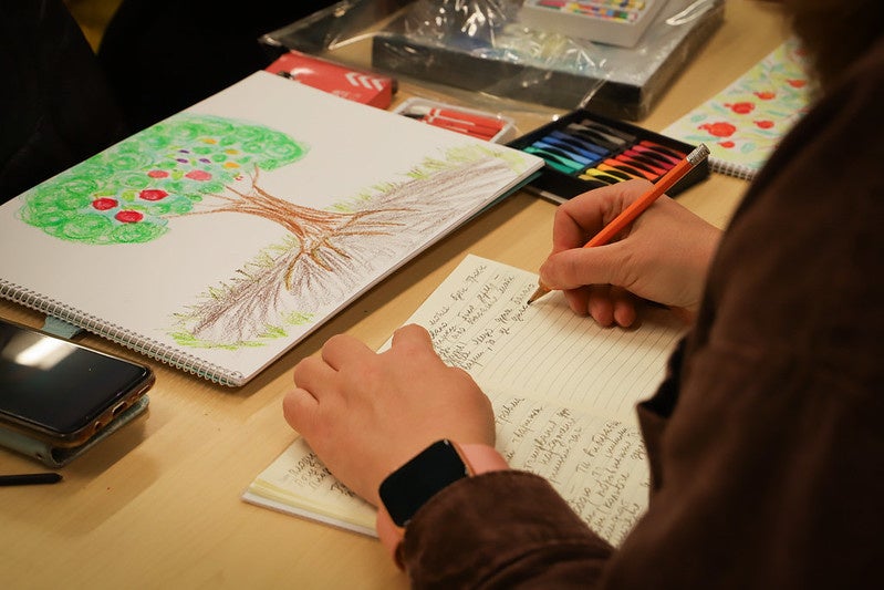 2月7日のアートセラピー講座の様子