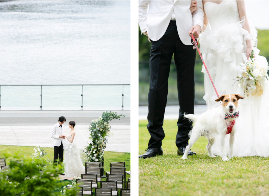 自然に囲まれたセレモニーを都心で行える特別感