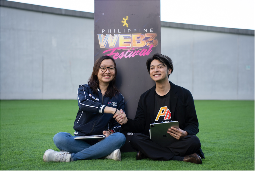 YGG SEA 共同創業者兼インドネシア　カントリーマネージャー　Irene Umar氏（左）、 DEA　CSO（Chief Strategy Officer） 　興梠立哉（右）