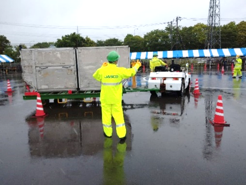 ＜前回大会(2022年５月)の様子＞優勝した日本空港サービス㈱の競技風景