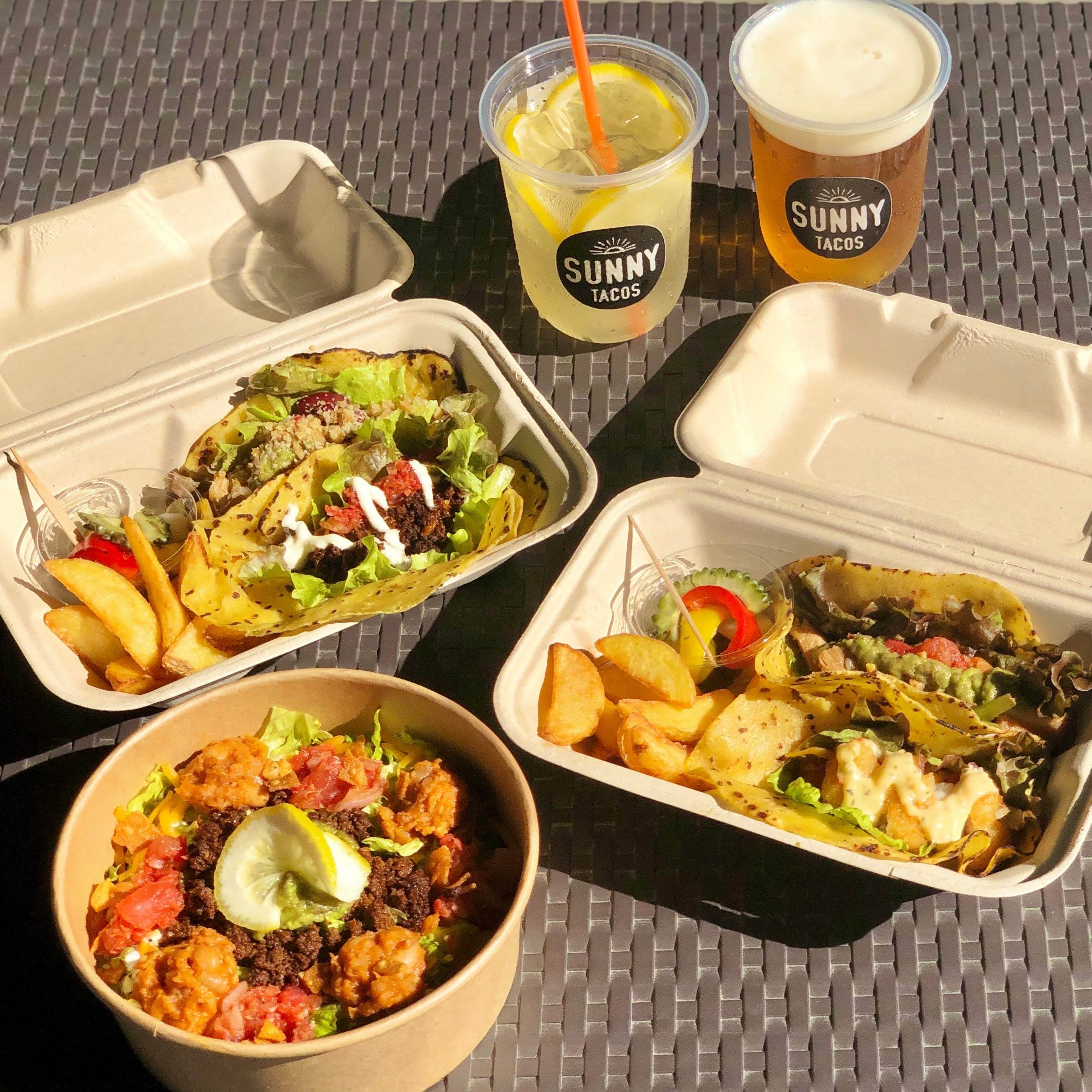 自家製生地のタコスはコンボで