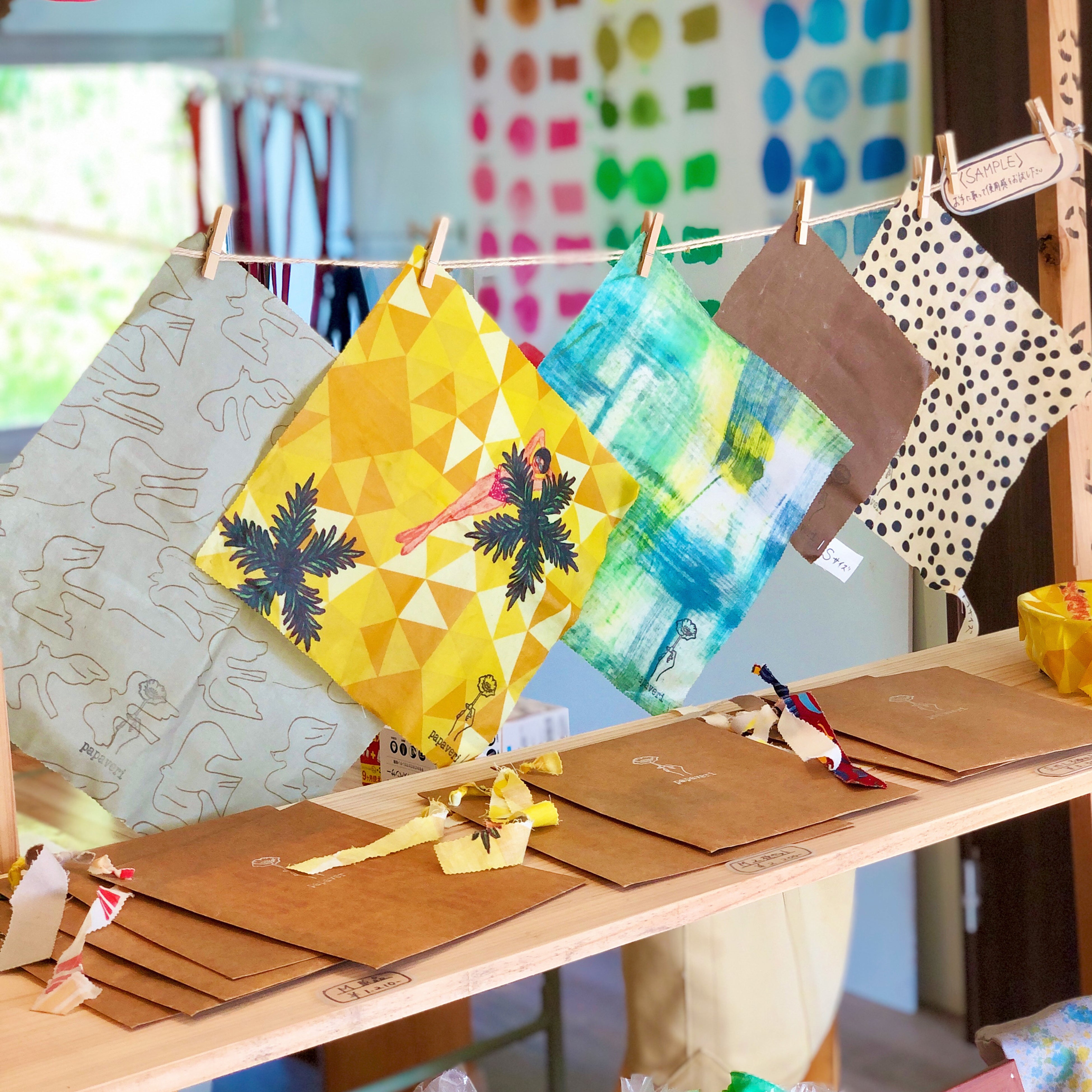 沖縄らしいサニータコス限定デザイン蜜蝋ラップ