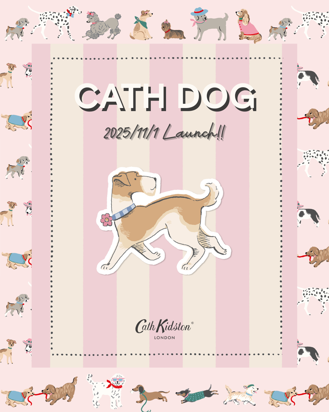「Cath Kidston わんわんデー」開催！11月1日(土)”犬の日”の待望のドッググッズを発売。表参道店でプロによる撮影会やコンテストも