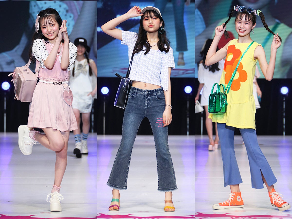 ニコラモデルとして活躍中の左から小松崎ふたば、有坂心花、星名ハルハ［プチ☆コレ2022より］