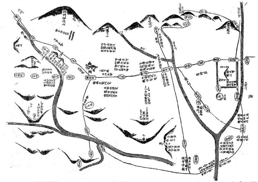 17世紀の軍学者・山鹿素行による関ヶ原合戦布陣図(『武家事紀』)
