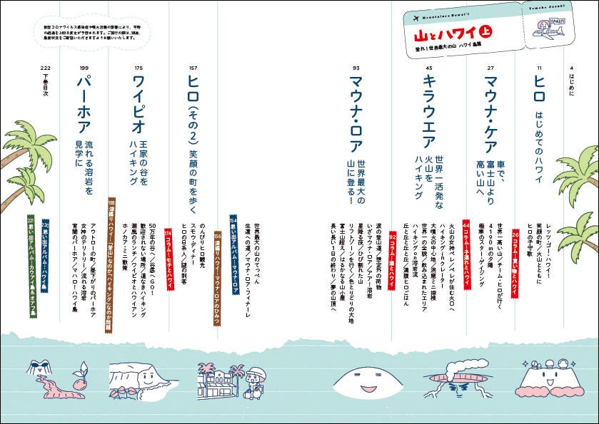 『山とハワイ（上）』目次