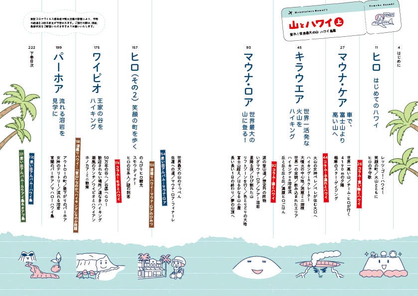 『山とハワイ　上』目次