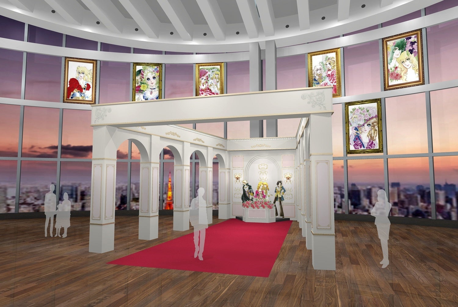 ＜エントランス展示イメージ＞　©池田理代子プロダクション