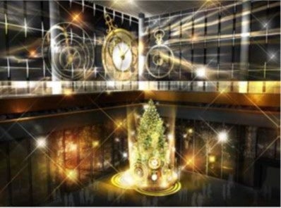 丸ビル１階マルキューブ クリスマスツリーイメージパース