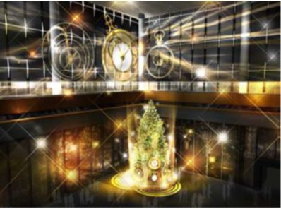 丸ビル１階マルキューブ クリスマスツリーイメージパース