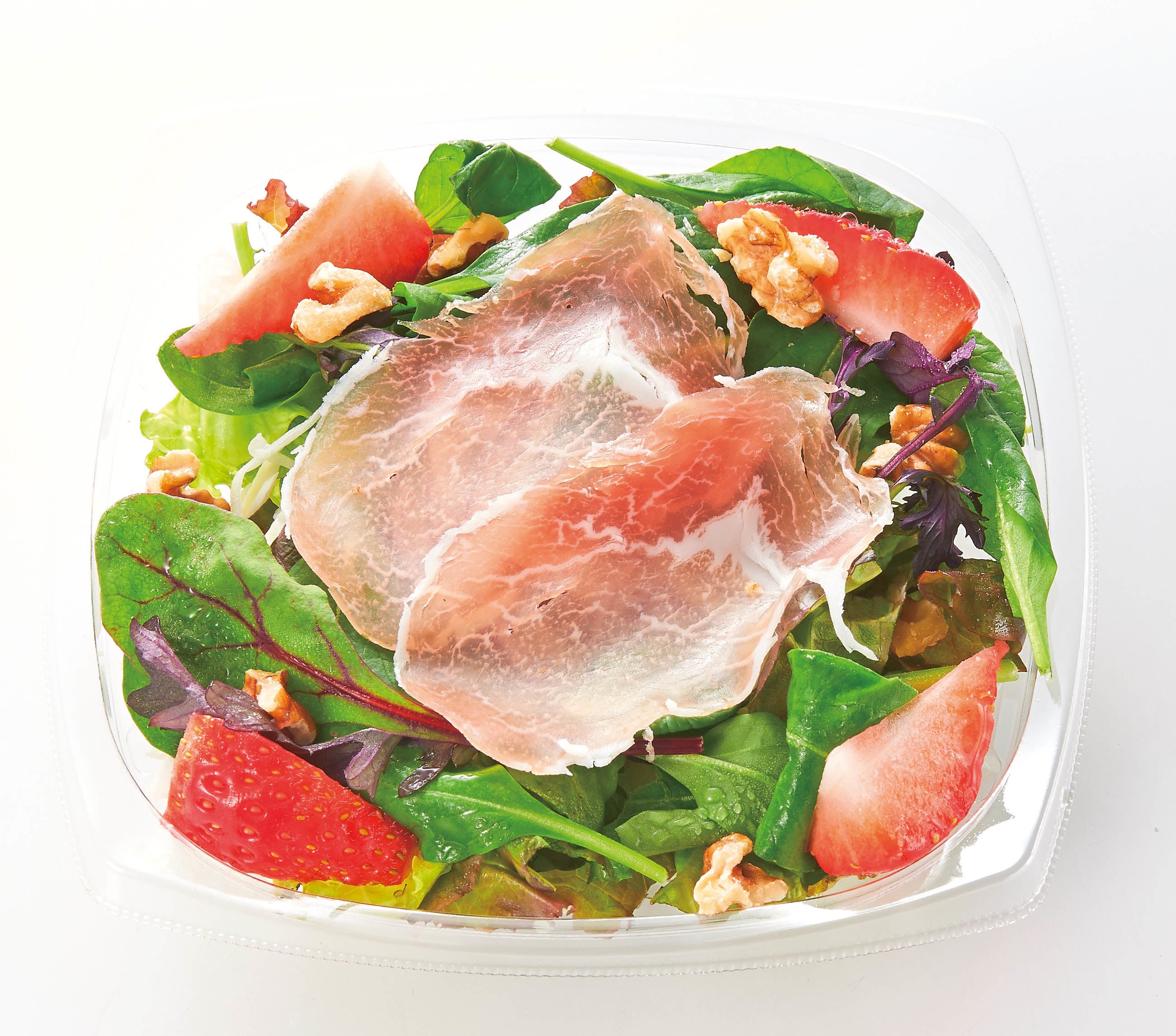 バルサミコ酢で食べる！スカイベリーと生ハムのサラダ