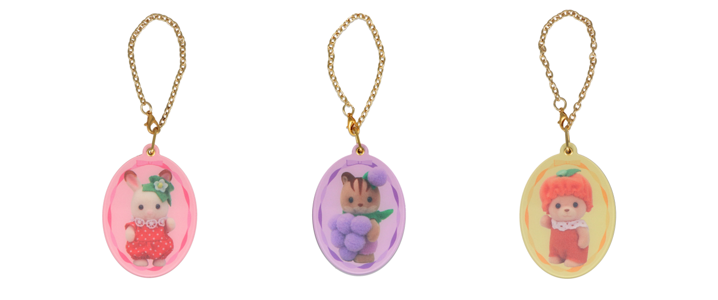 《会場先行販売品》スライドミラー　左からショコラウサギの赤ちゃん、くるみリスの赤ちゃん、クマの赤ちゃん 各1,320円 ※お一人様 各５点まで