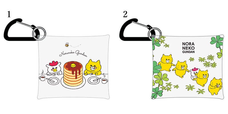 クリアマルチケースSS 1.ホットケーキ 2.さんぽ 各825円（税込）