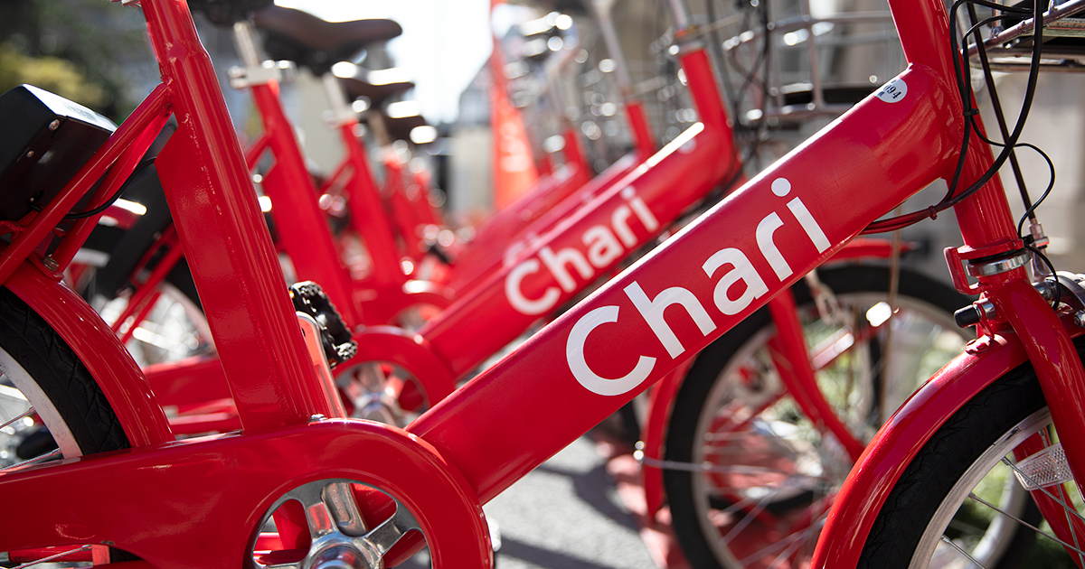 シェアサイクルサービス「Charichari（チャリチャリ）」熊本市シェア