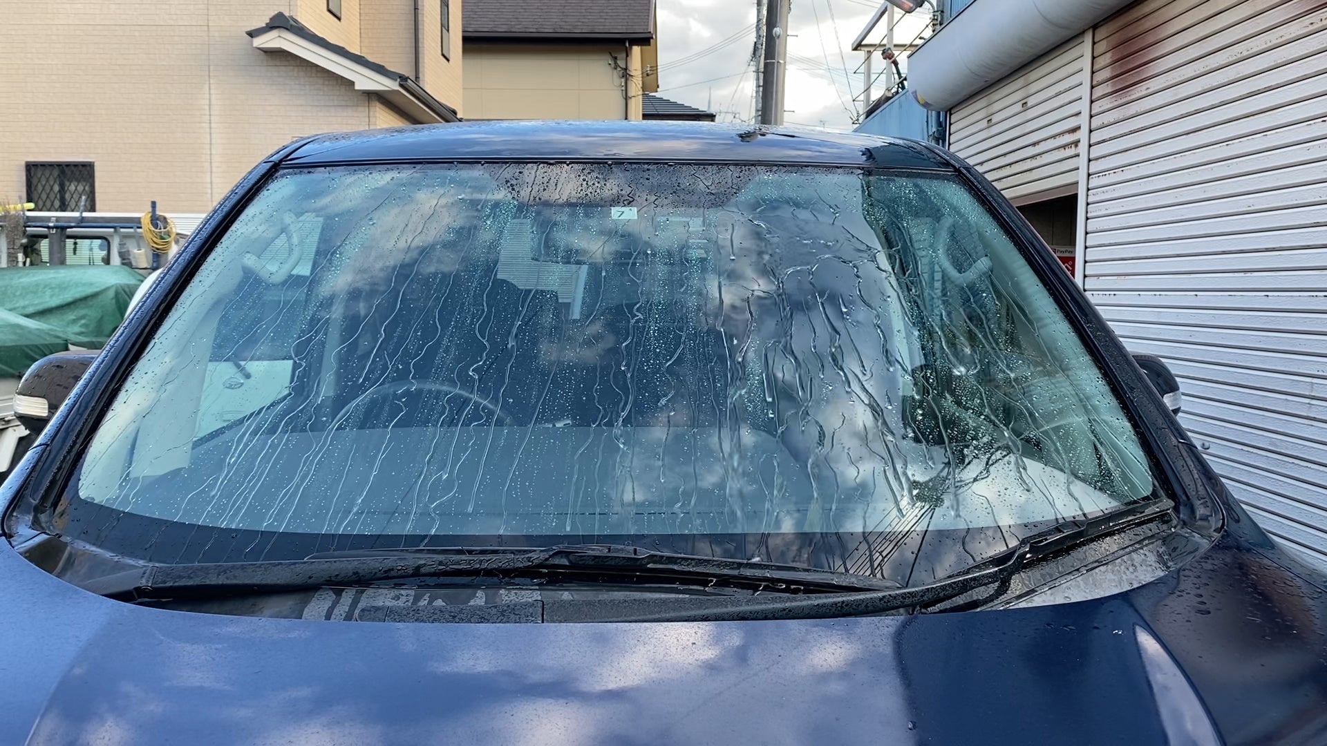 施工後のガラス