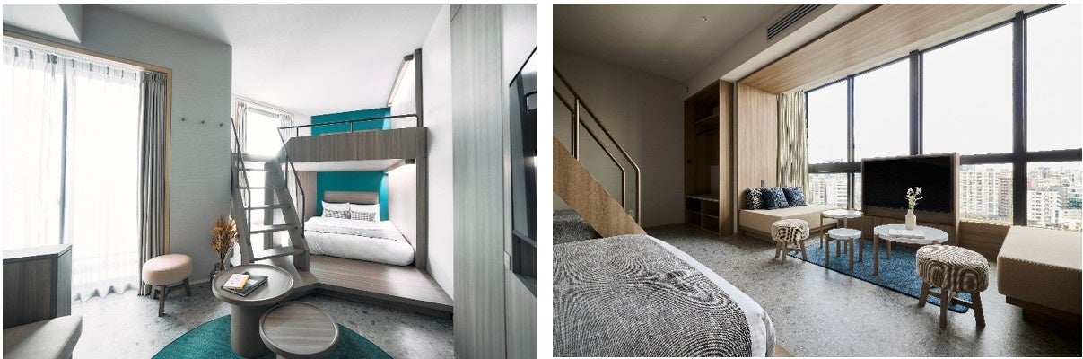 左：FAV TOKYO 西日暮里 ツーベッドバンク　右：FAV TOKYO 両国 バンクスイート