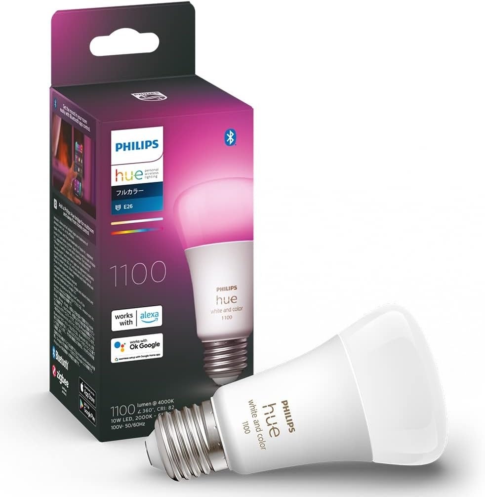 Philips Hue スマート照明セット 株）CLOWN AND SONSにて、スマホで調色・調光が可能なスマート