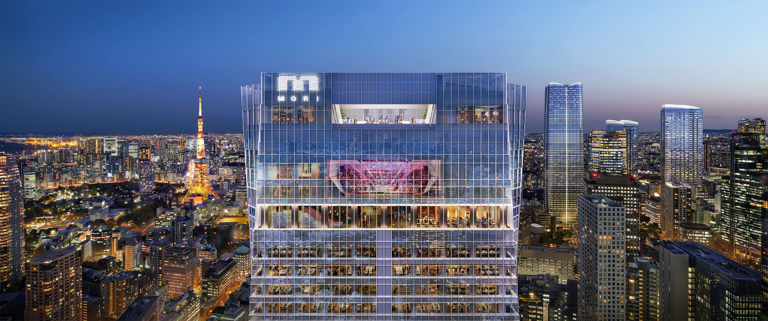TOKYO NODE 外観　ⒸDBOX for Mori Building Co., Ltd.