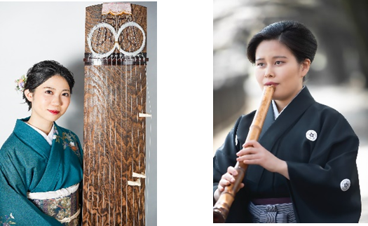 （左から）筝：笠原道樹　尺八：菊凪ゆうこ