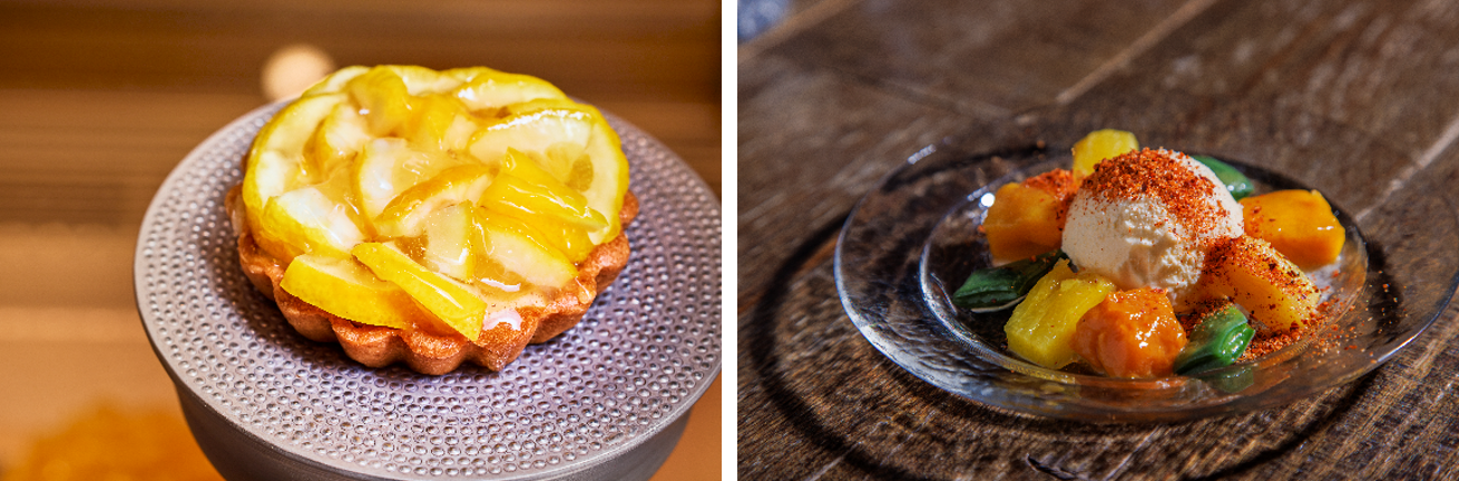 左から「クラフトコーラのタルト」、「エラード エチセロ」