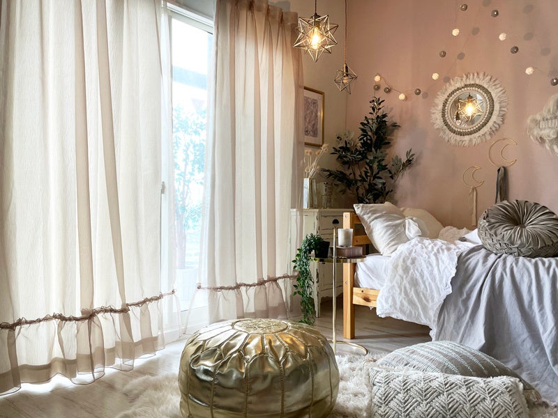 レースも厚地もカラーが選べる一体型カーテン