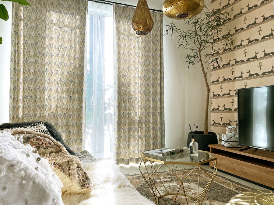 壁紙：Hattan Egyptian ＜アヌビス＞／カーテン：Notosglyph ＜ミスティシャル＞