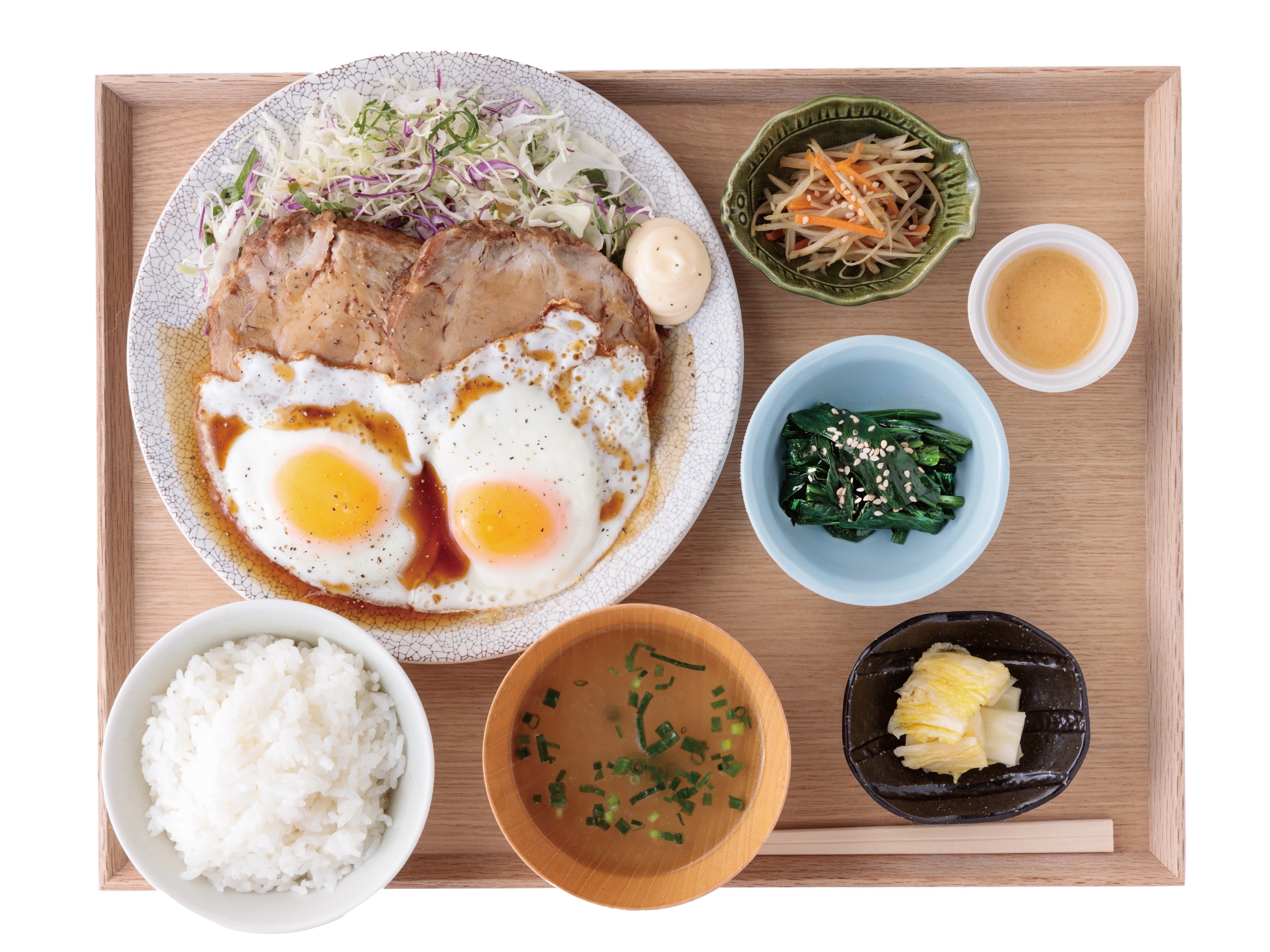 三元豚厚切煮豚エッグ定食（1,800円）