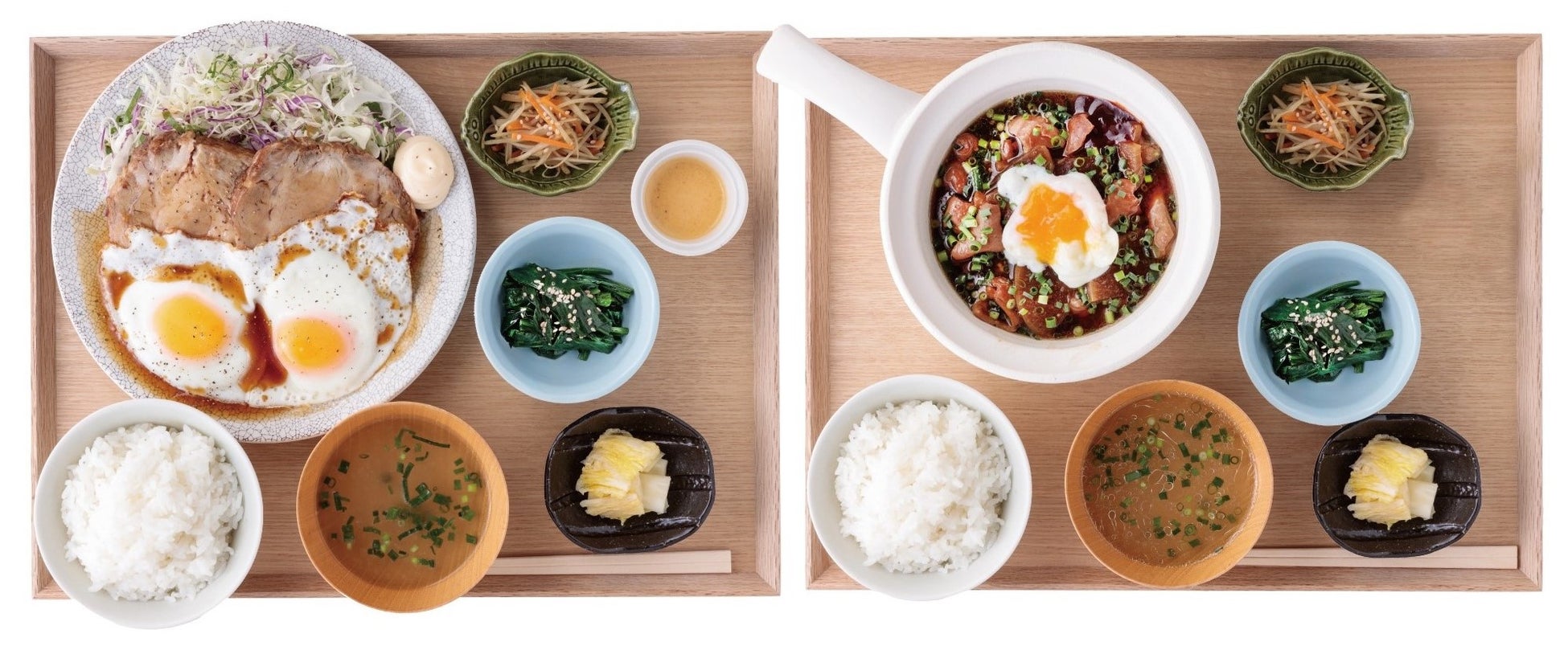 煮込んだ豚(三元豚厚切煮豚エッグ定食・金華豚モツ煮定食)