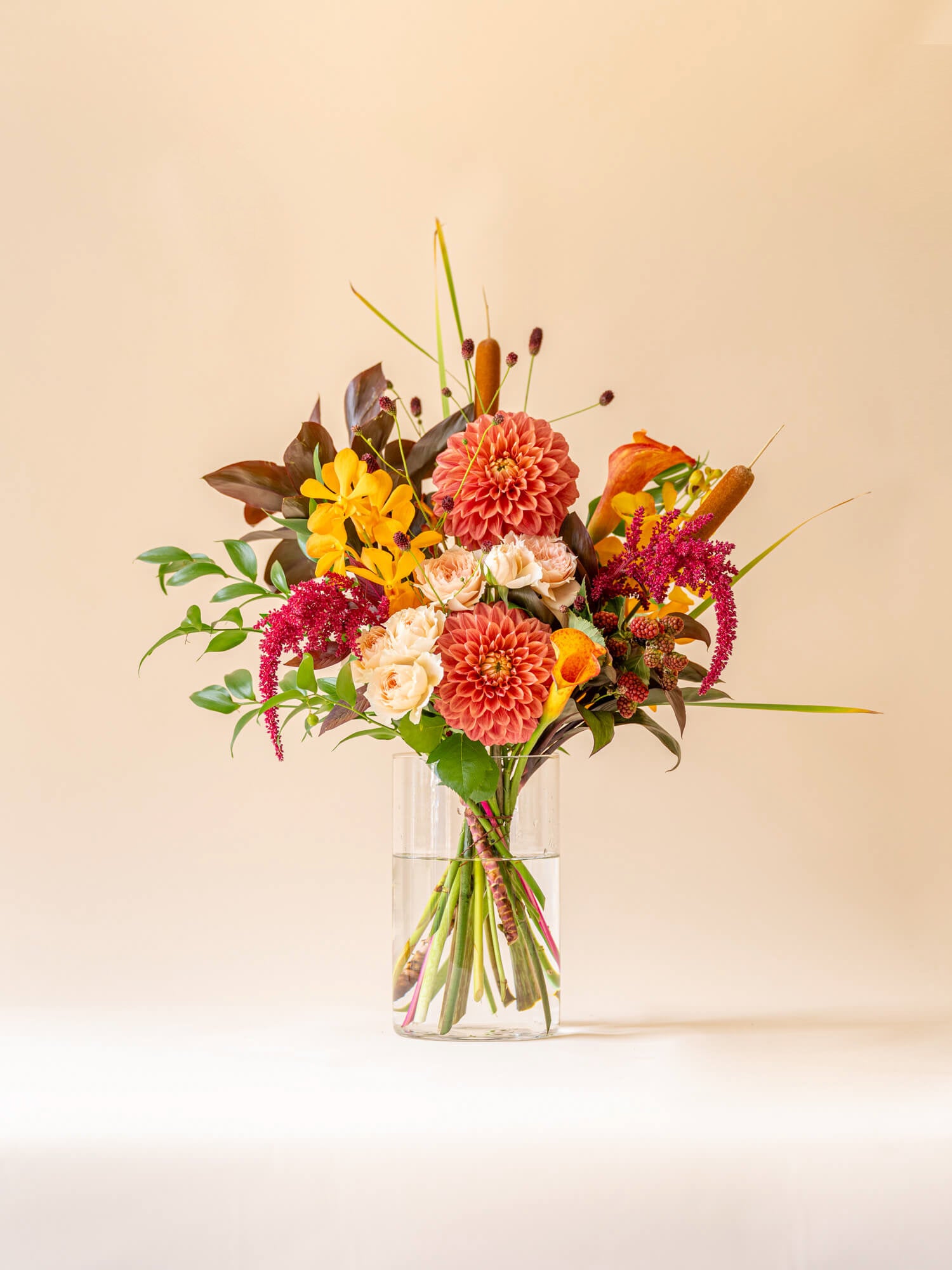 ダリアのアンティークな生花ブーケ  ラージ