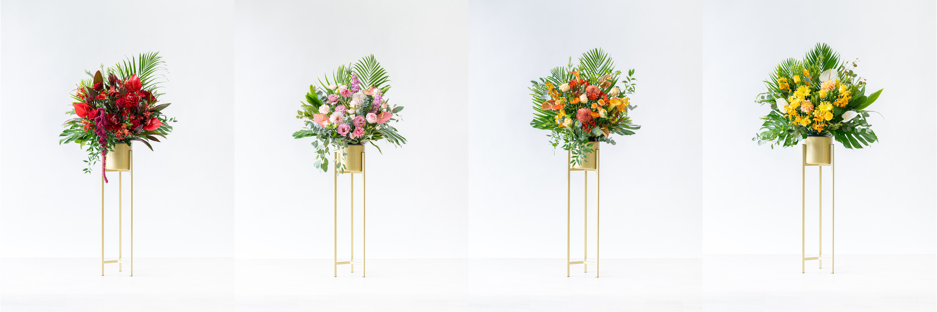 エレガントフラワースタンド - 2層デザイン 観葉植物・花瓶 2層デザイン エレガントフラワースタンド 観葉植物花瓶