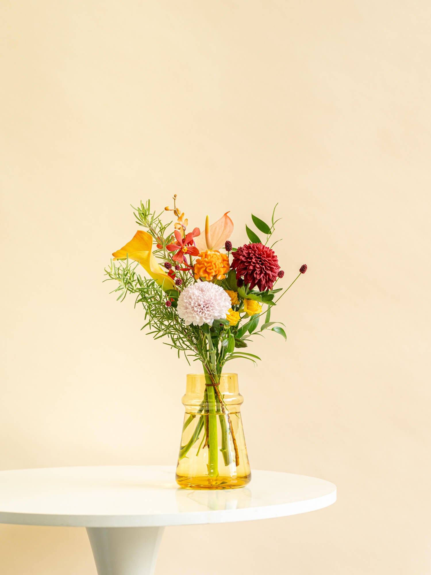 秋色マムの生花ブーケS