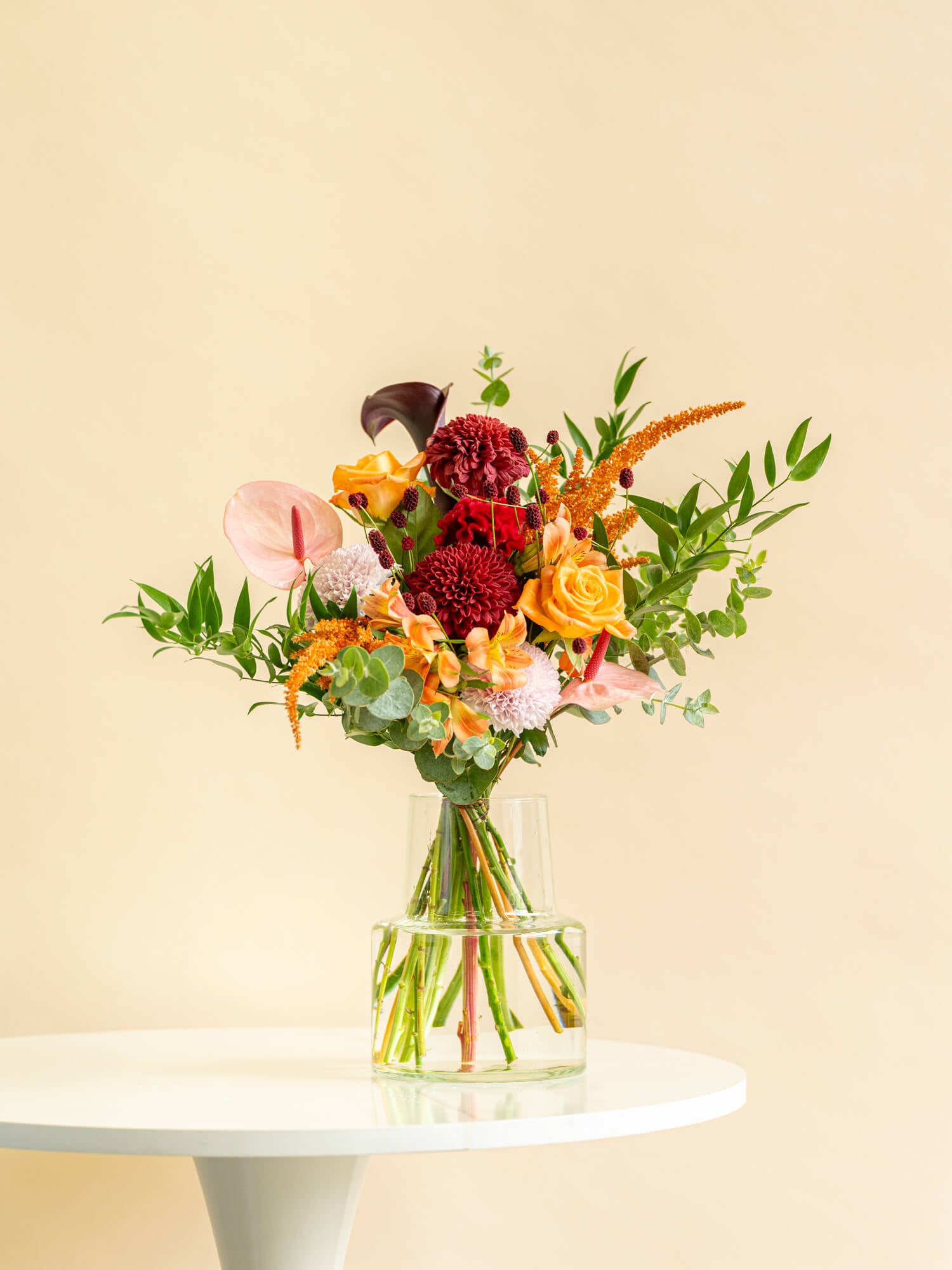 秋色マムの生花ブーケL