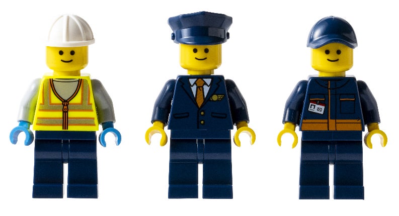 レゴ スタンプラリー メンテナンス社員さん(白ヘルメット) 5体 レゴグループ創立90周年×鉄道開業150年を記念して『JR東日本