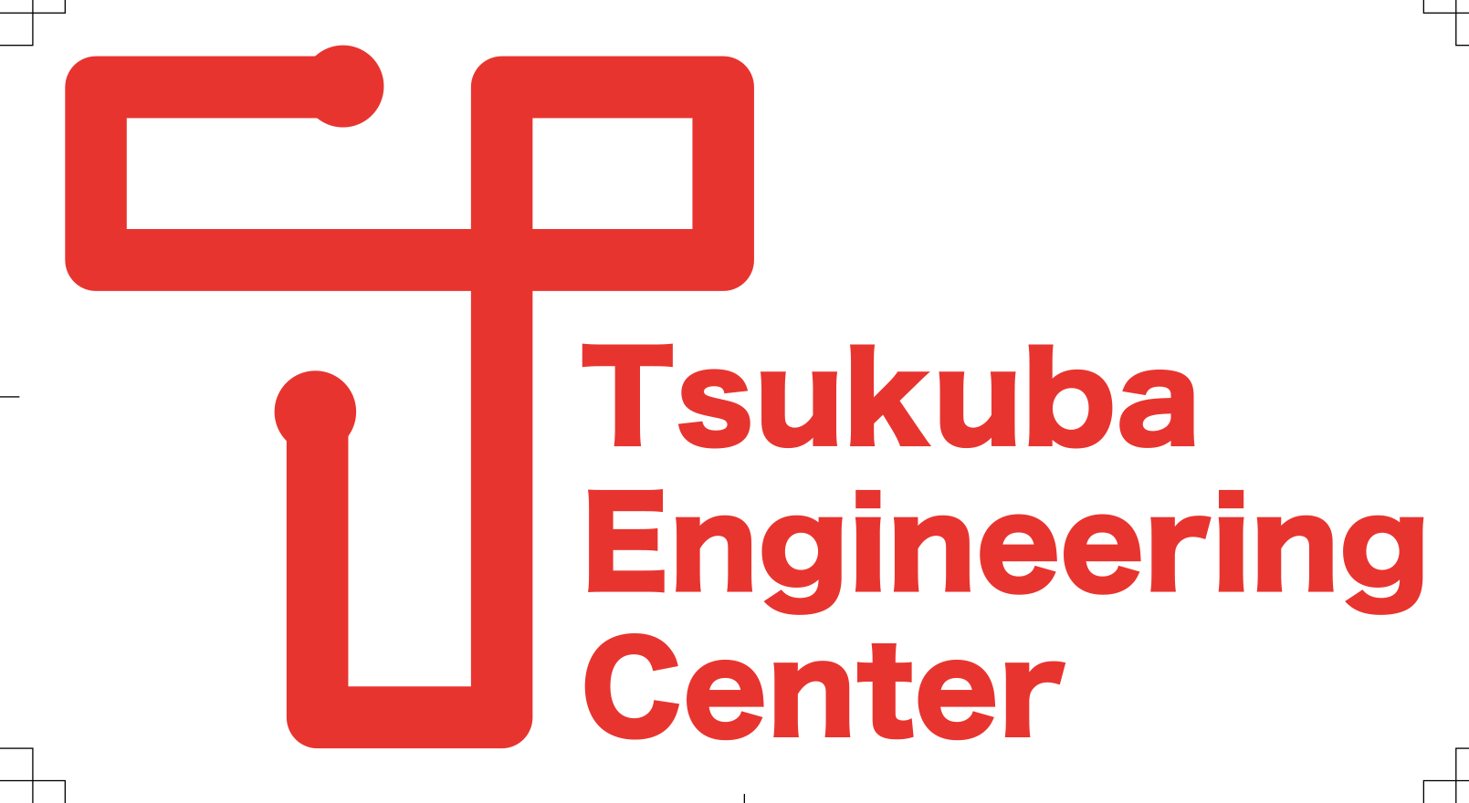 生産拠点や技術をお客様まで、すべての流れを TECが「繋ぐ」という意味を込めたロゴデザイン