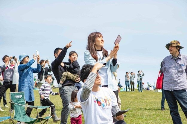 民間ロケット打ち上げ見学イベントの様子