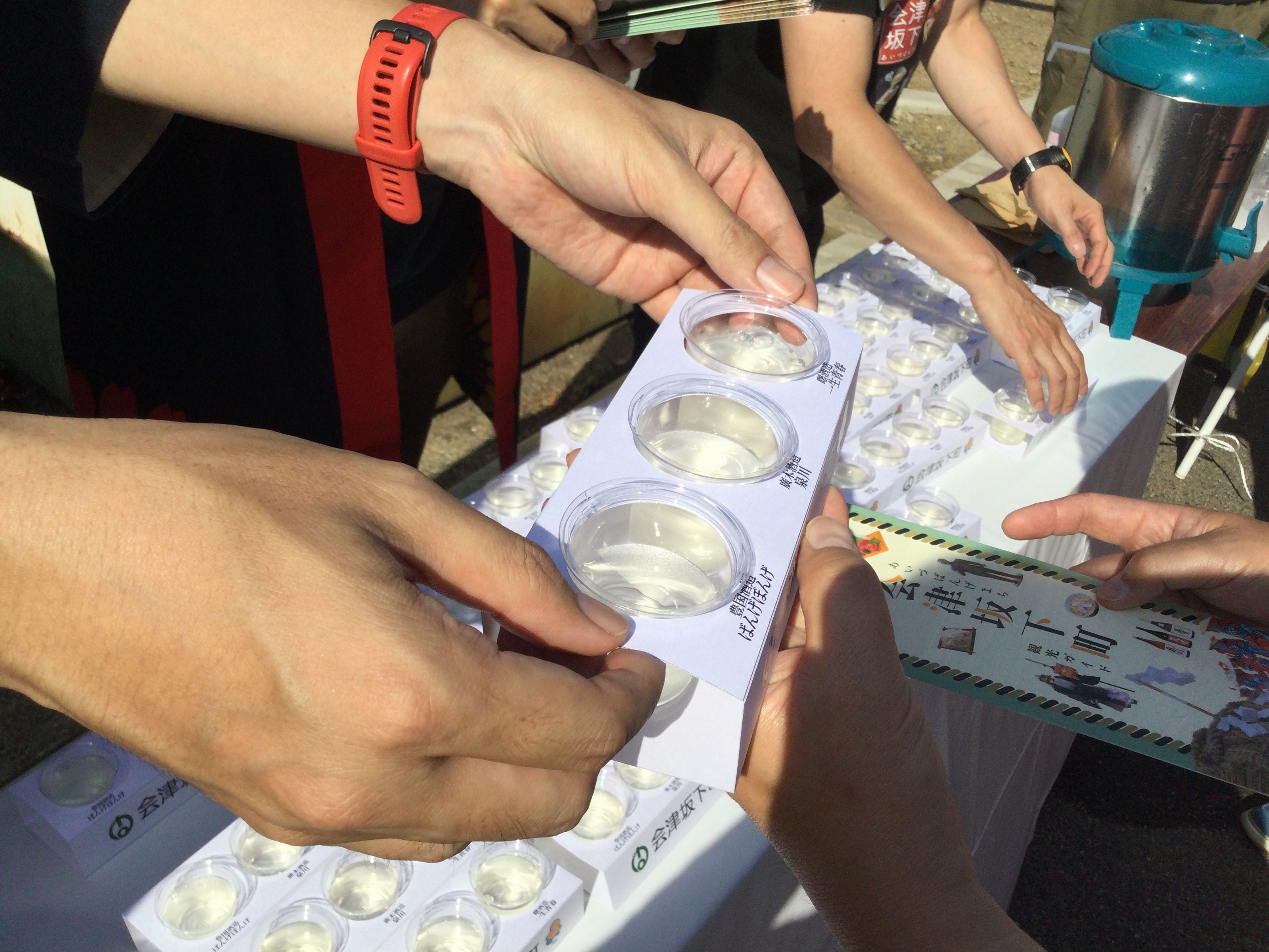 昨年のおもてなし（会津坂下駅）