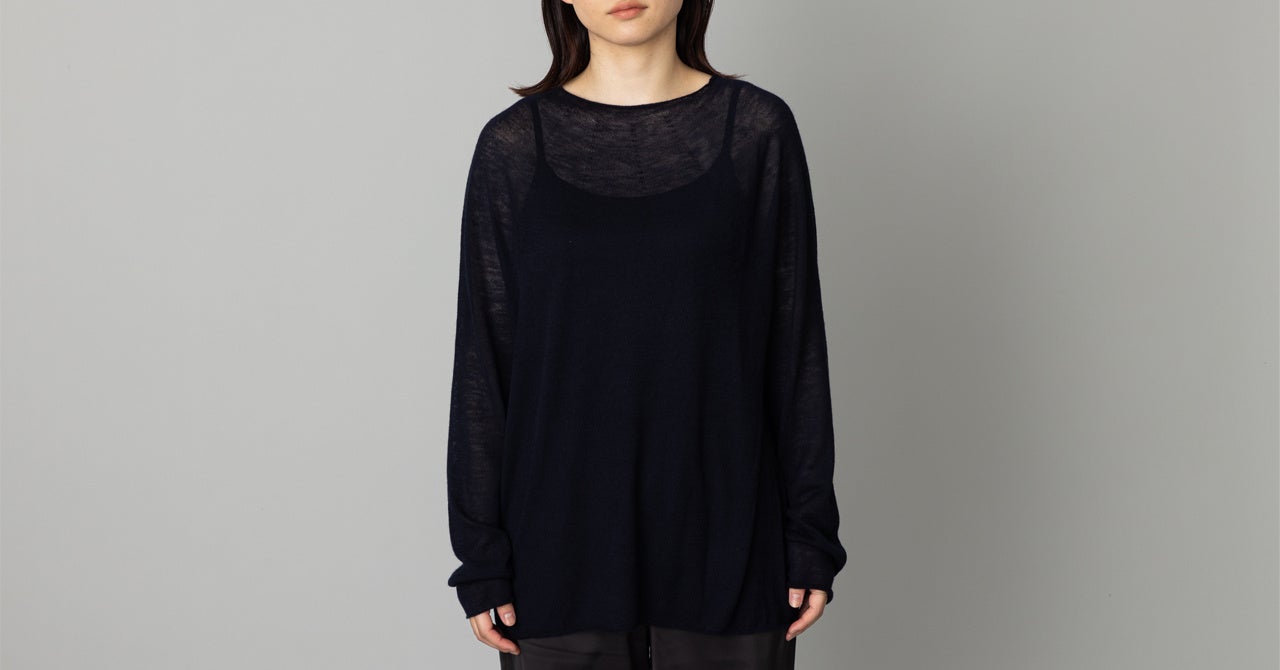 カシミヤニット シアートップス　24,200円