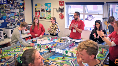 学校FLL大会の様子（ロボット競技）