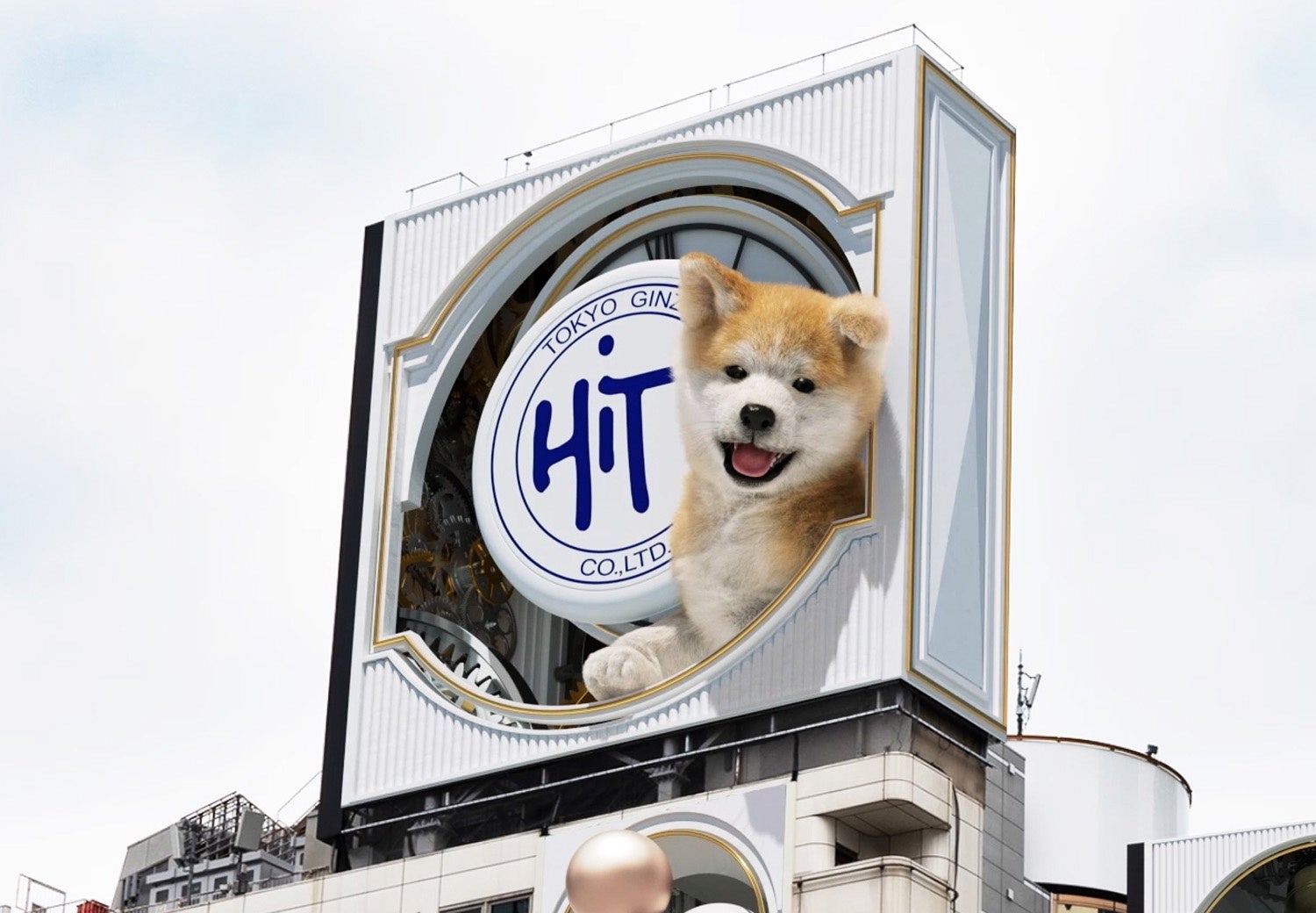 渋谷の“秋田犬3Dカラクリ時計”