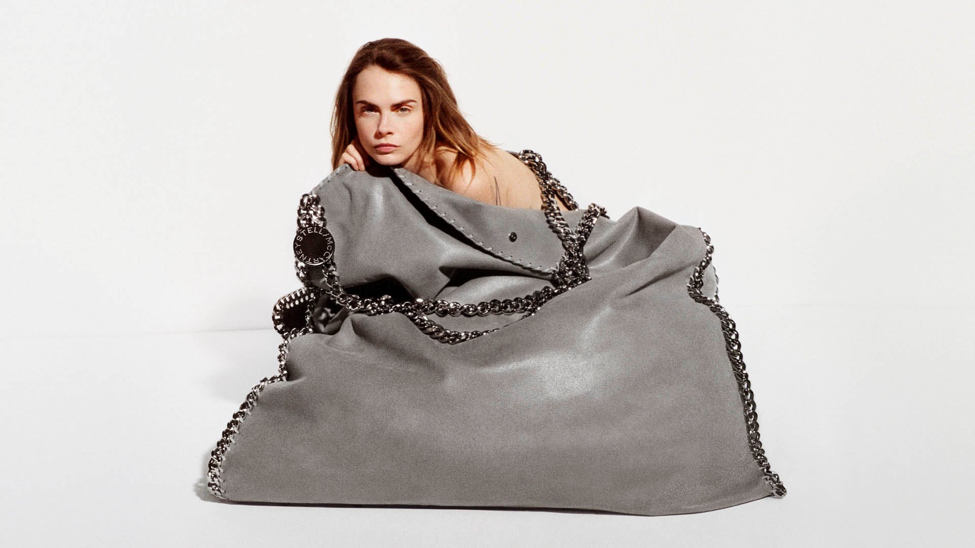 CARA DELEVINGNE IN GIANT FALABELLA CAMPAIGN IMAGE