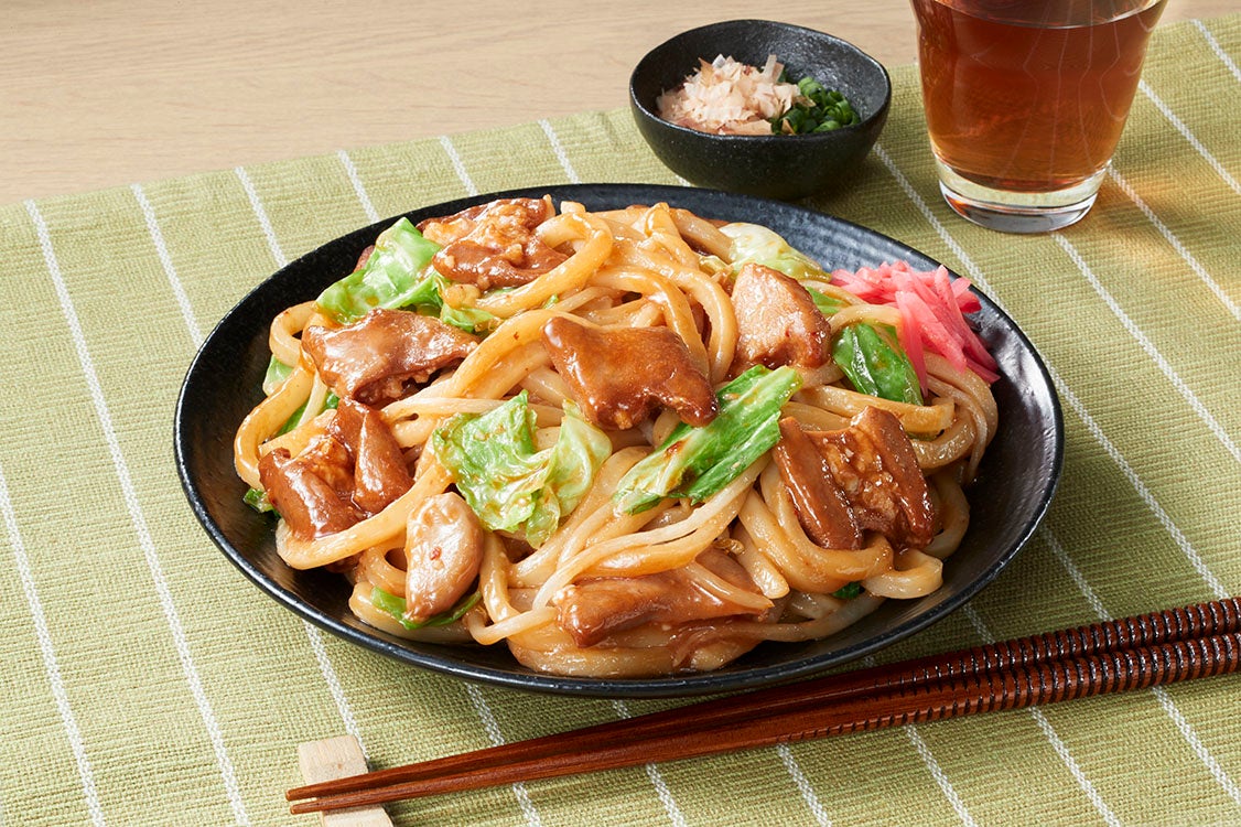 アレンジメニュー：牛ホルモン焼うどん