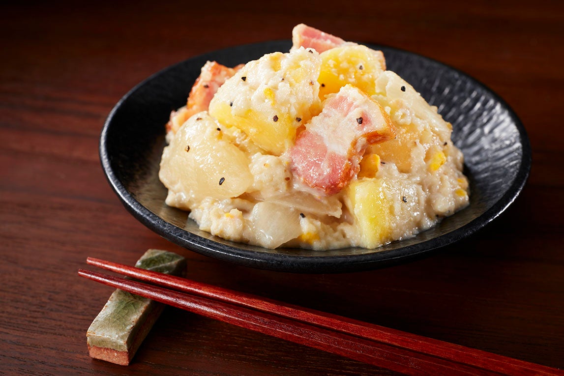 調理例:燻製香るベーコンポテトサラダ