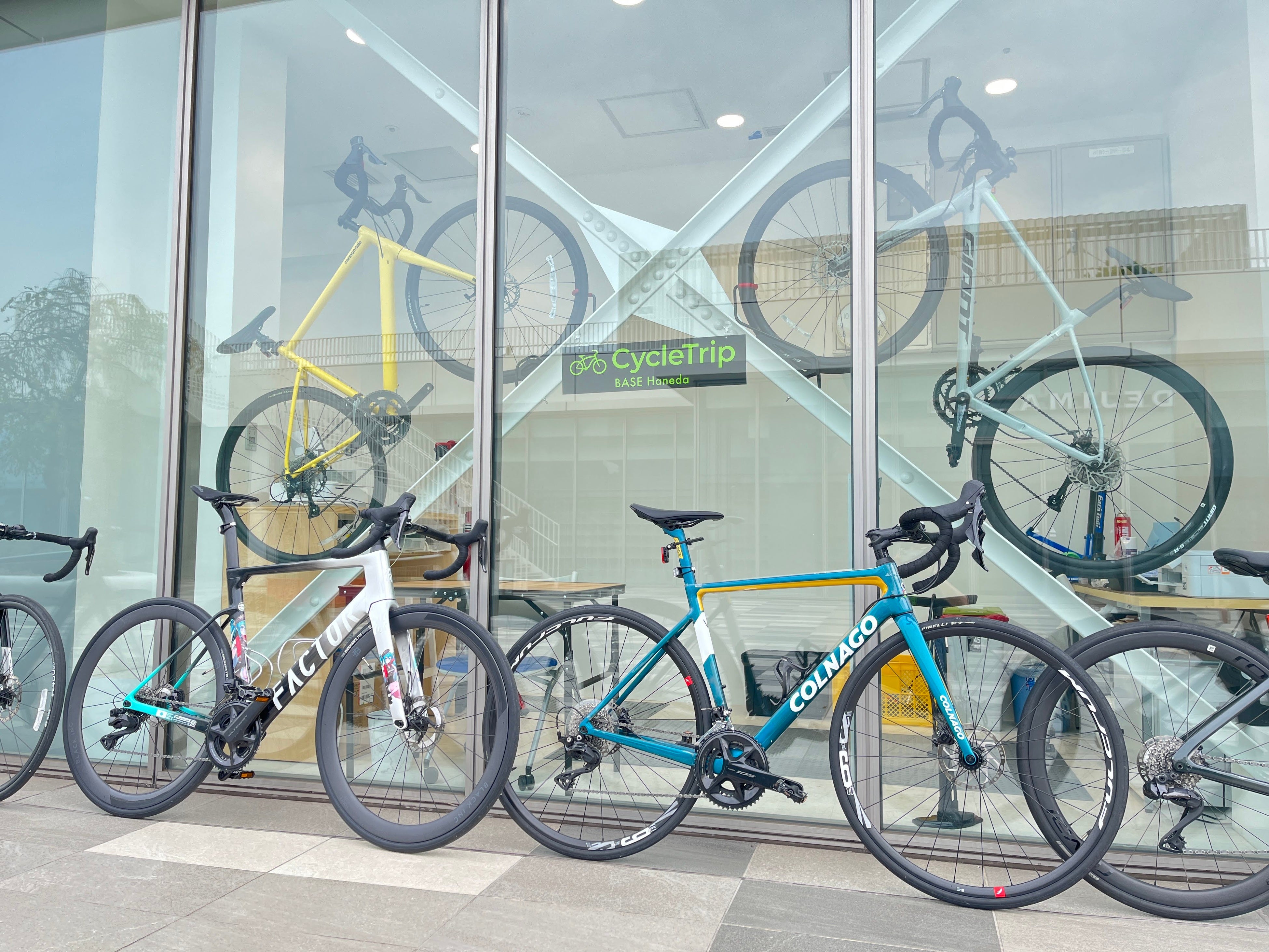 羽田で24時間いつでもロードバイクのレンタルを楽しめる無人レンタル